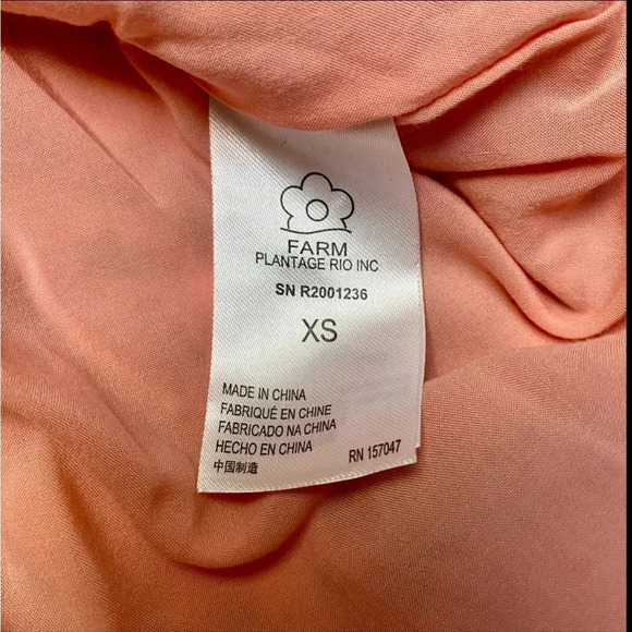 Farm Rio Pink Tropical Fruits Puff Sleeve Sweetheart Mini Dress XS - Picture 16 of 16